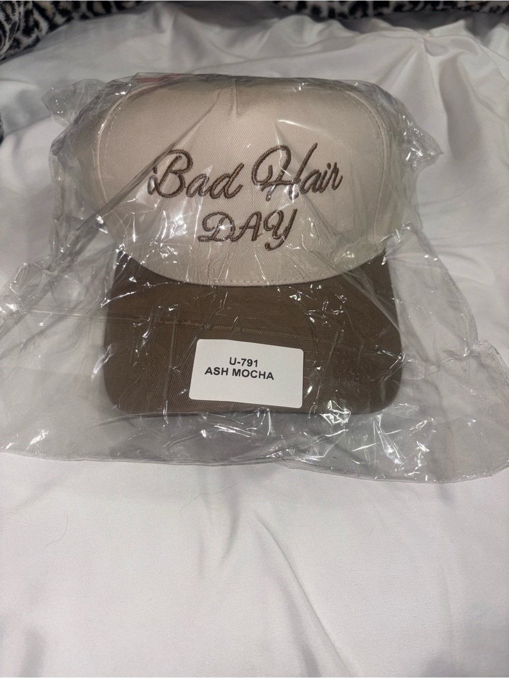Bad Hair Day Ash & Mocha Baseball Cap - Unbranded
